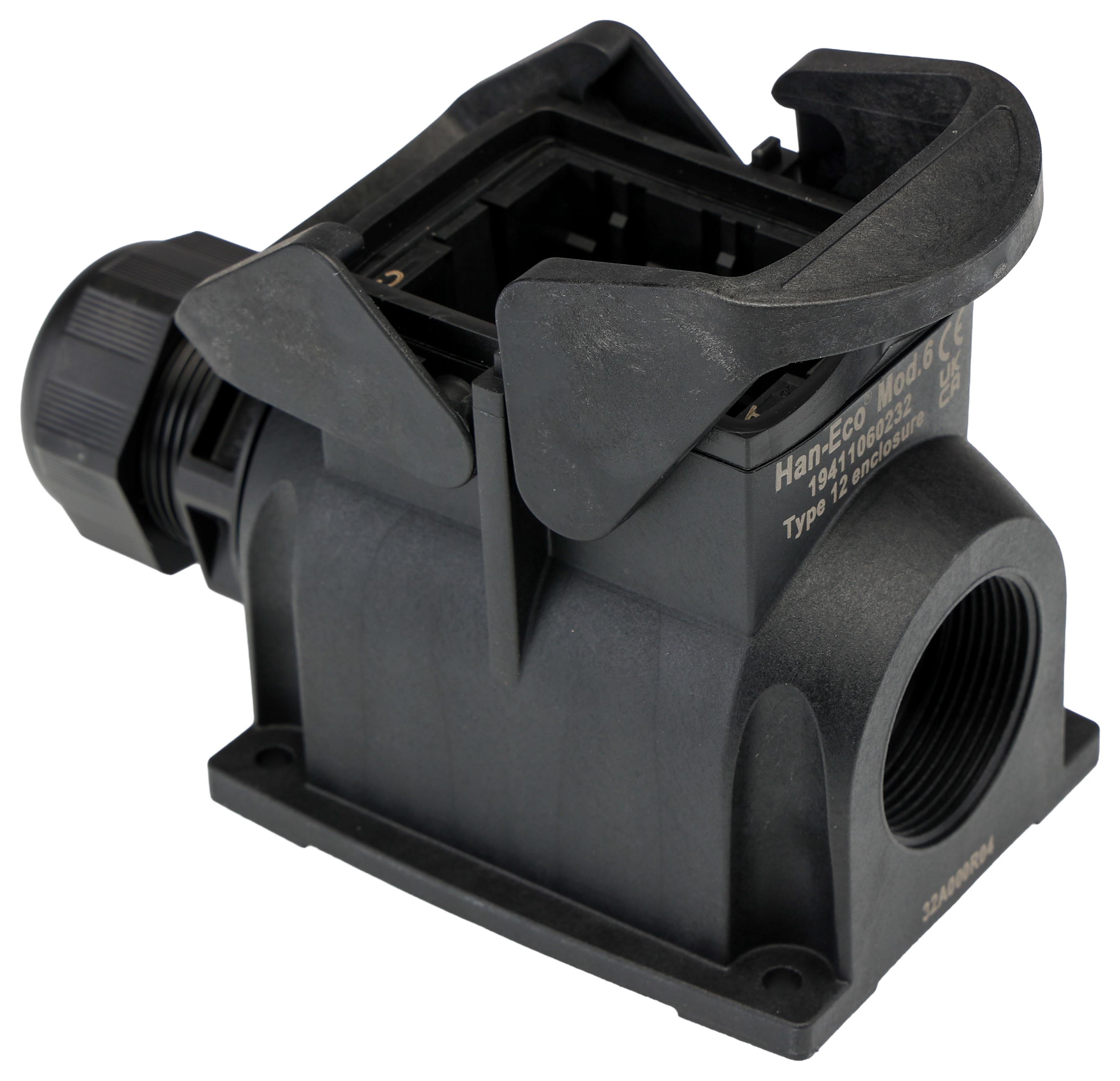 HARTING Han Eco Heavy Duty Power Connector Hood, M32 Thread, Side Entry