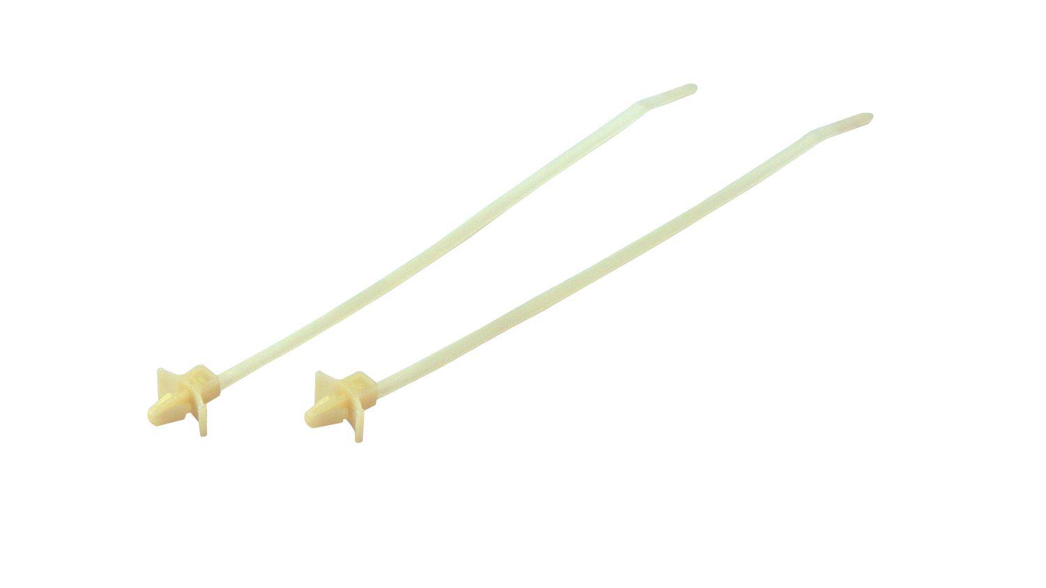 RS PRO Cable Tie, 112mm x 2.5 mm, Natural Nylon, Pk-25
