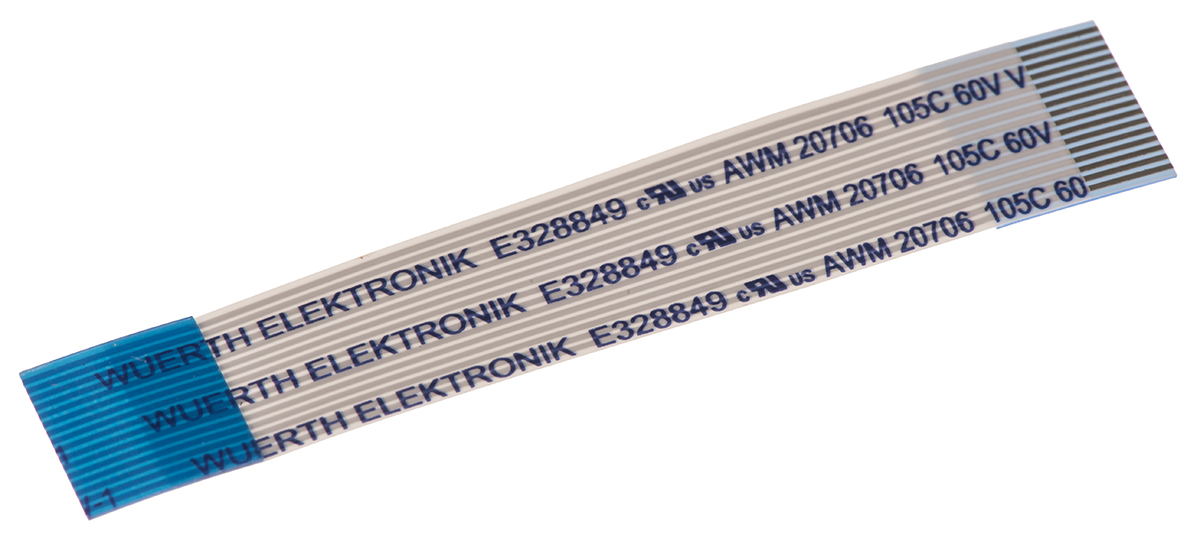 Wurth Elektronik 6877 Series FFC Ribbon Cable, 8-Way, 0.5mm Pitch, 200mm Length