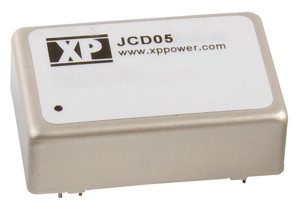 XP Power JCD DC-DC Converter, 5V dc/ 1A Output, 4.5 → 9 V dc Input, 5W, Through Hole, +100°C Max Temp -40°C Min