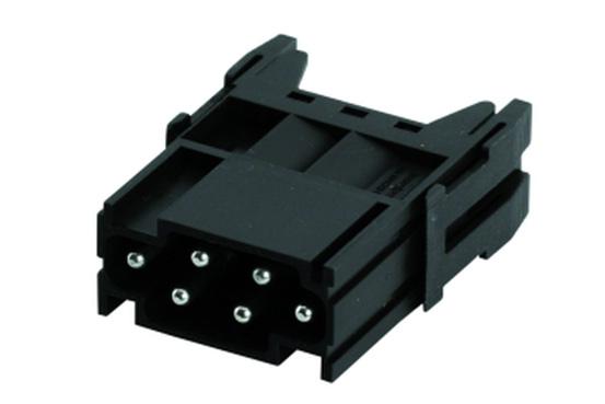 Amphenol Industrial Heavy Duty Power Connector Module, 16A, Male, Heavy Mate C146 Series, 6 Contacts