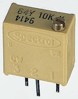 Vishay 64Y Series 19 (Electrical), 22 (Mechanical)-Turn Through Hole Trimmer Resistor with Pin Terminations, 200kΩ