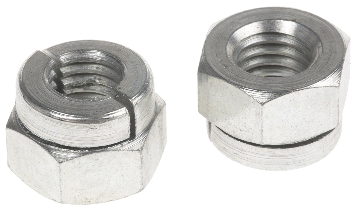 Aerotight, Bright Zinc Plated Steel Lock Nut, M8