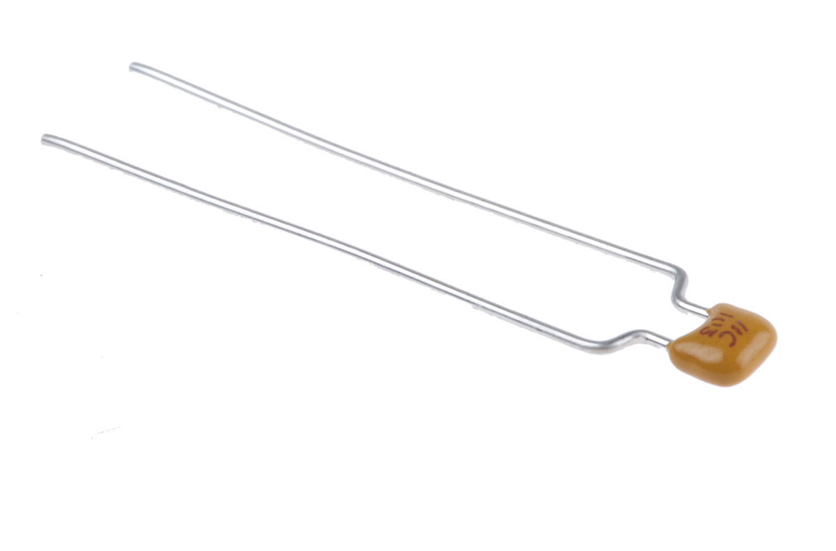 Vishay 10nF Multilayer Ceramic Capacitor MLCC, 50V dc V, ±10% , Through Hole