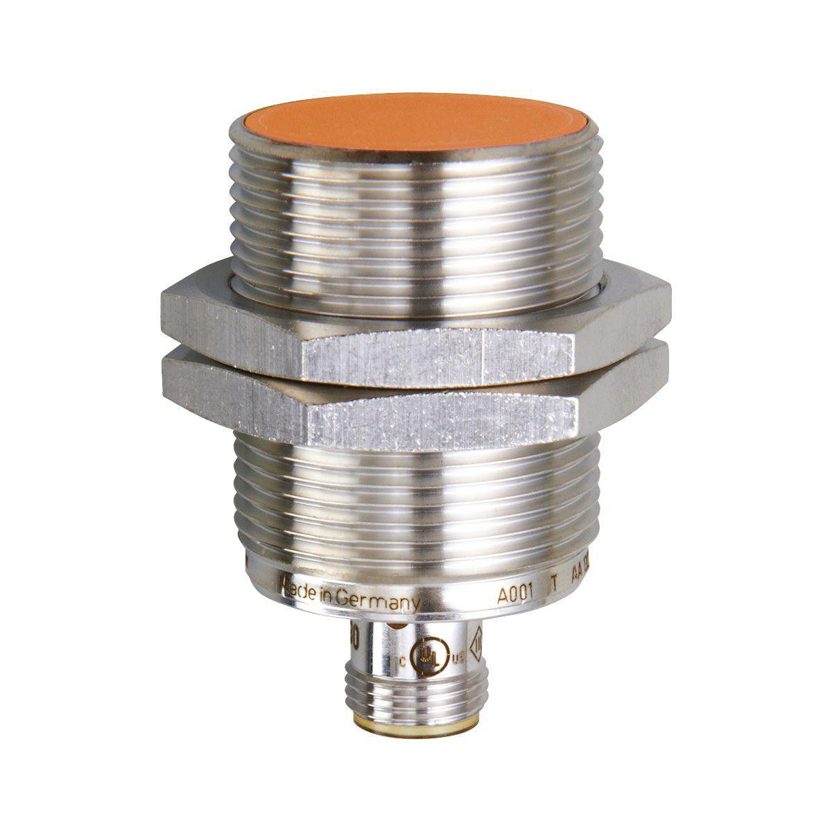 ifm electronic Inductive Threaded Barrel Proximity Sensor, M30, 15 mm Detection, PNP NO, 10 → 36 V dc