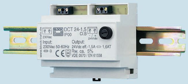 Block DCT Linear DIN Rail Power Supply, 230V ac ac Input, 12V dc dc Output, 4A Output, 48W