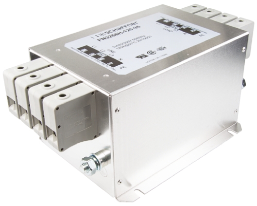 Schaffner, FN3256 120A 520/300 V ac 60Hz, Chassis Mount EMI Filter, Terminal Block 3 Phase