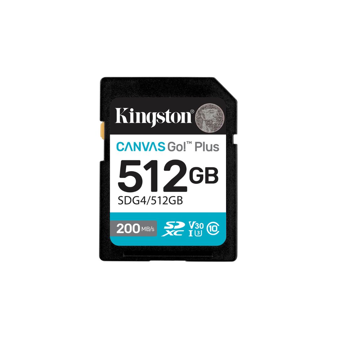Kingston 512 GB SDXC SD Card, Class 10, U3, UHS-I, V30