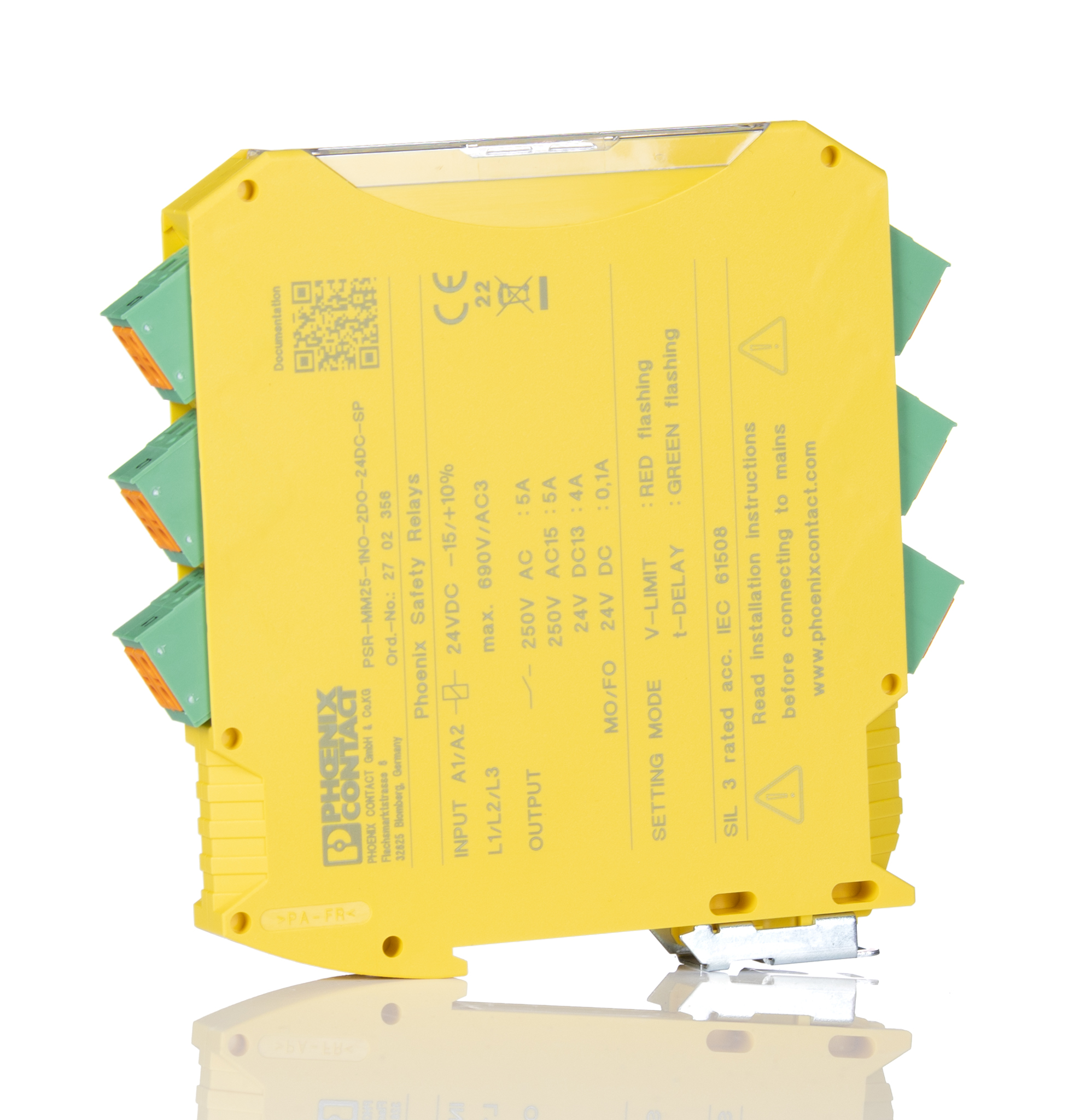 Phoenix Contact PSR-MM25 Two Hand Control Safety Relay, 24V dc, Dual-Channel, 1 Safety Contacts