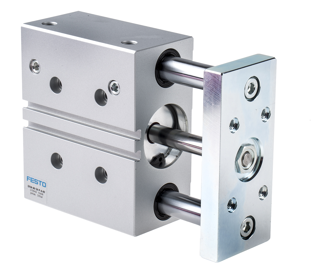 Festo Pneumatic Guided Cylinder - 170940, 40mm Bore, 50mm Stroke, DFM Series, Double Acting