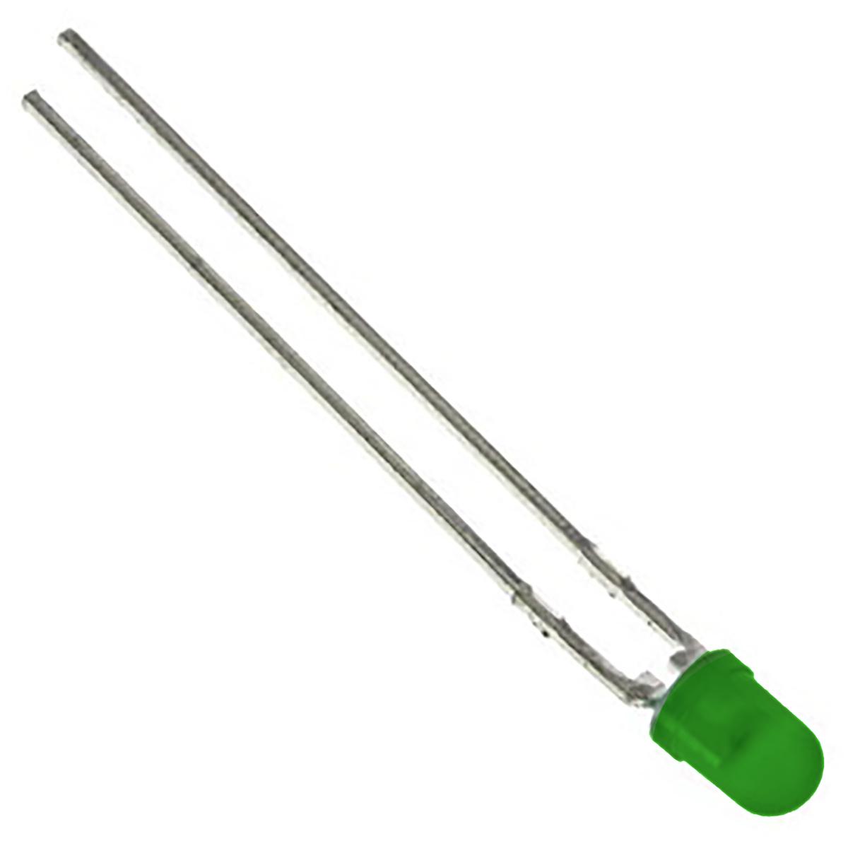 Kingbright2.2 V Green LED 3mm Through Hole, L-934GD