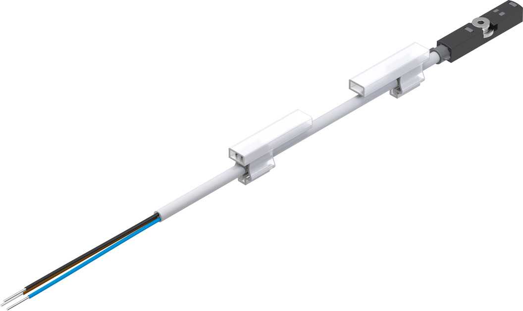 Festo Magneto Resistive Pneumatic Position Detector, IP65, IP68, IP69K, 24V dc, NO Operation, SMT-8, with LED