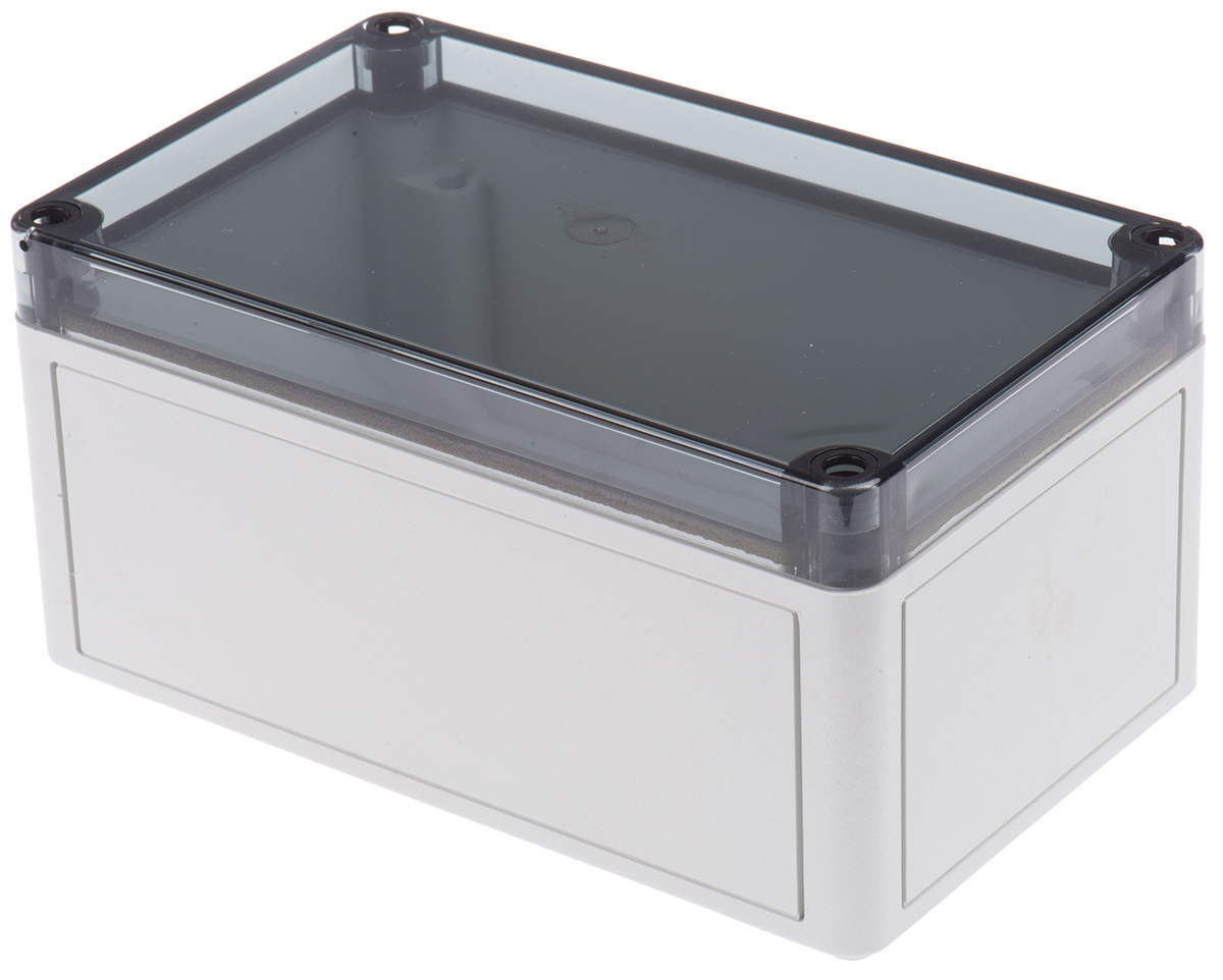 Spelsberg TK PC Series Grey Polycarbonate Enclosure, IP66, Transparent Lid, 180 x 110 x 90mm
