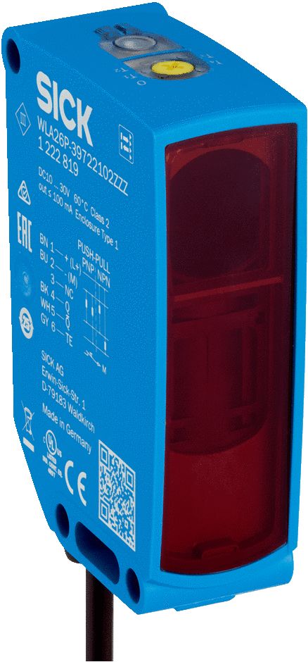 SICK Retroreflective Photoelectric Sensor, Rectangular Sensor, 18 m Detection Range