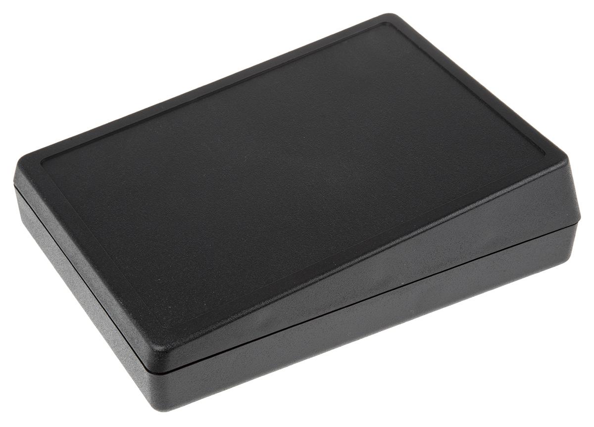 OKW DeskCase 138 Series Black ABS Desktop Enclosure, Sloped Front, 190 x 138 x 54mm