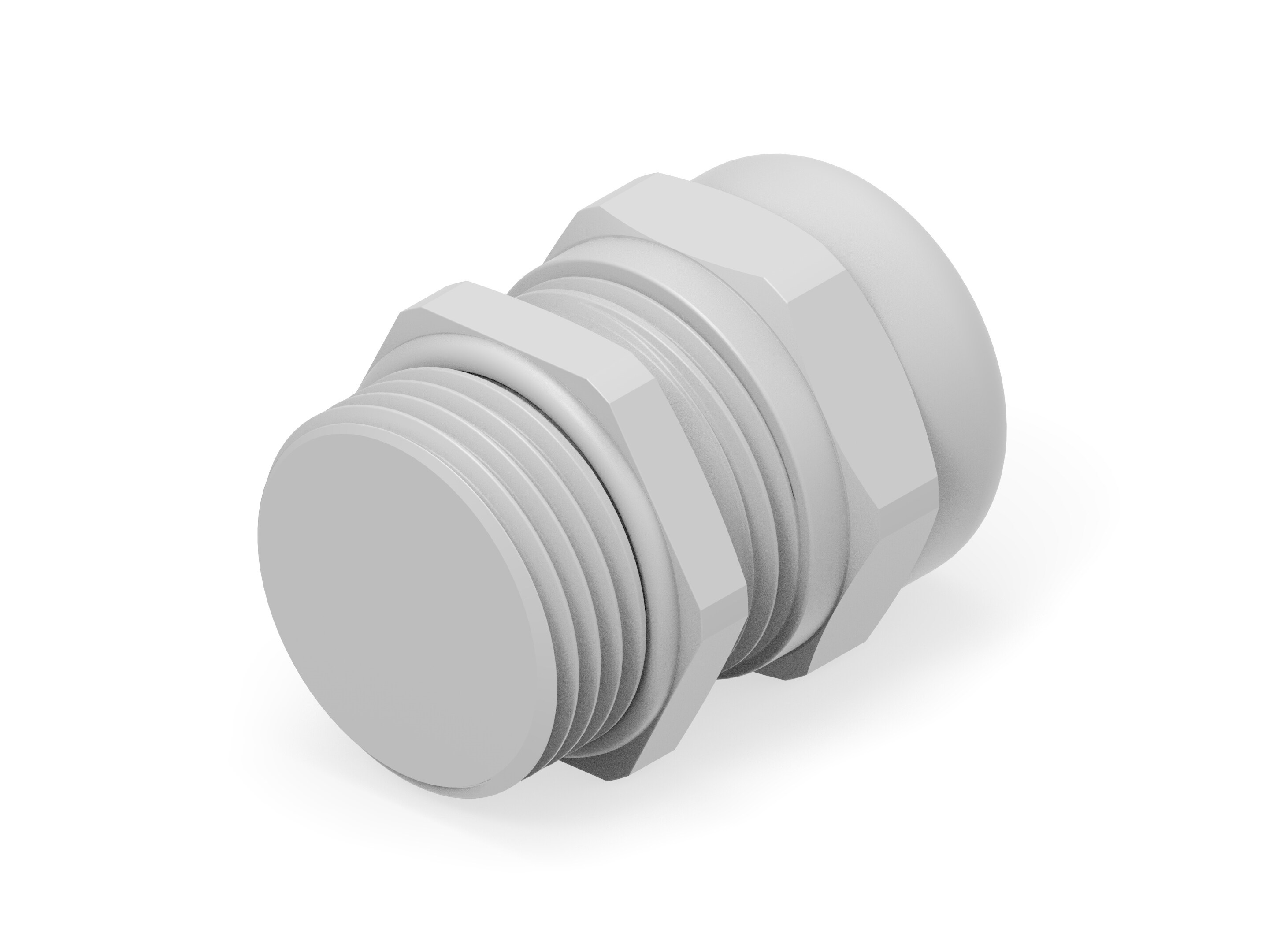 Entrelec 1SNG Series Light Grey PA 6 Cable Gland, M16 Thread, 4mm min., 8mm max., IP66, IP68
