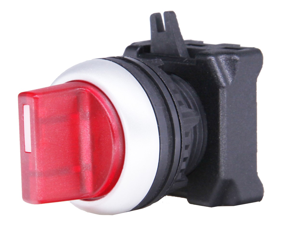 RS PRO 2 Position Selector Switch Head, 22mm Cutout, Red Handle