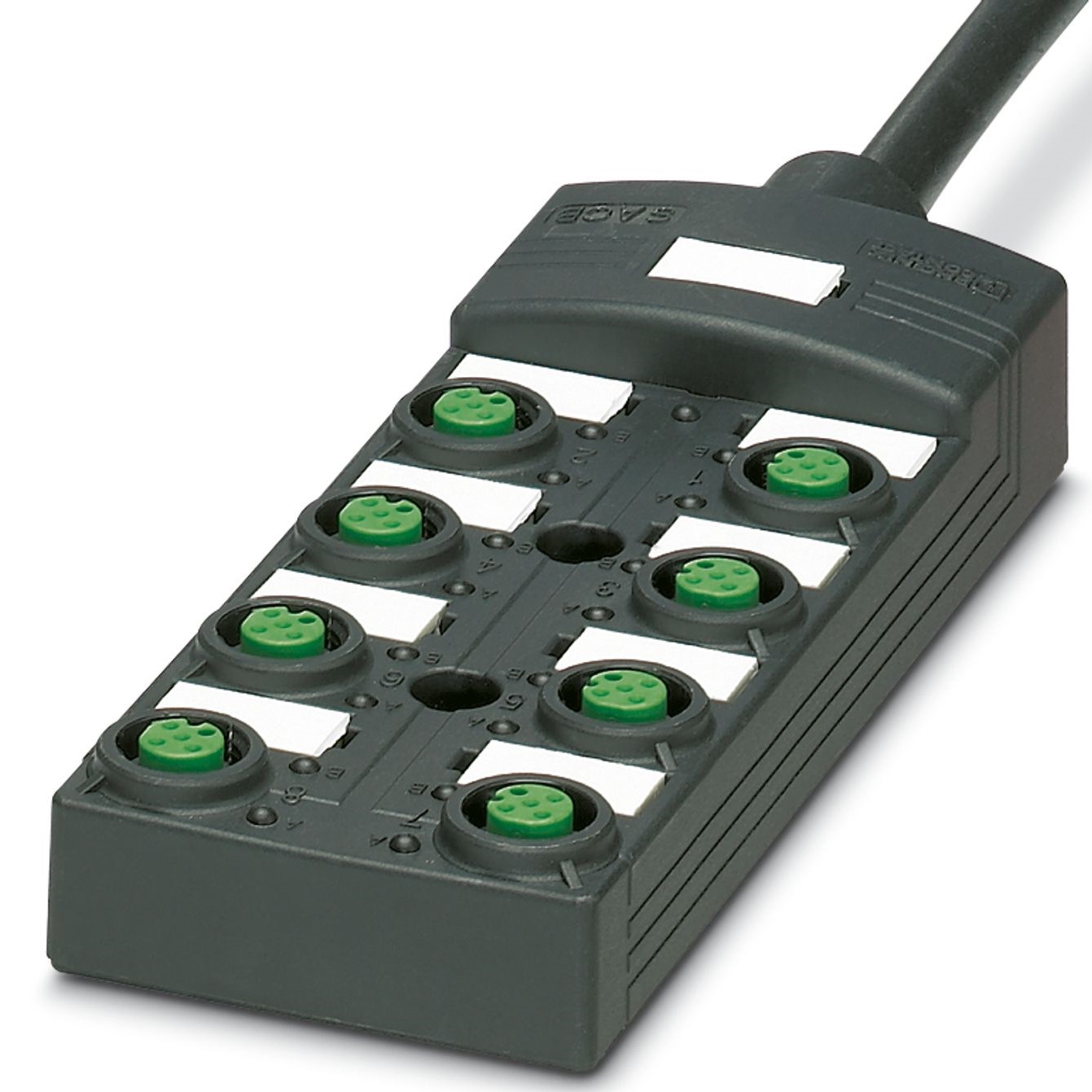 Phoenix Contact SACB Series Sensor Box, M12, 5m cable, 5 way, 8 port