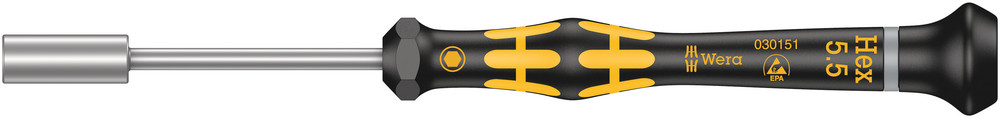 Wera Hex Nut Driver, 60 mm Blade, 157 mm Overall
