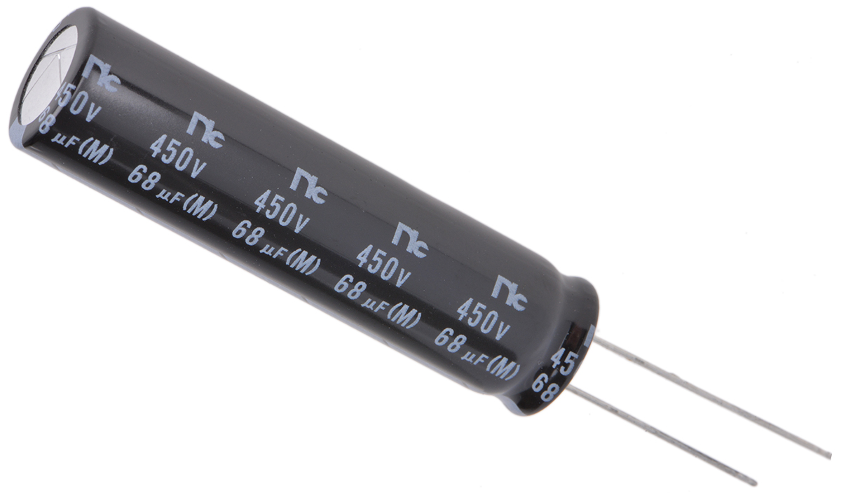 NIC Components 68μF Aluminium Electrolytic Capacitor 450V dc, Radial, Through Hole - NRB-XW680M450V12.5X50F