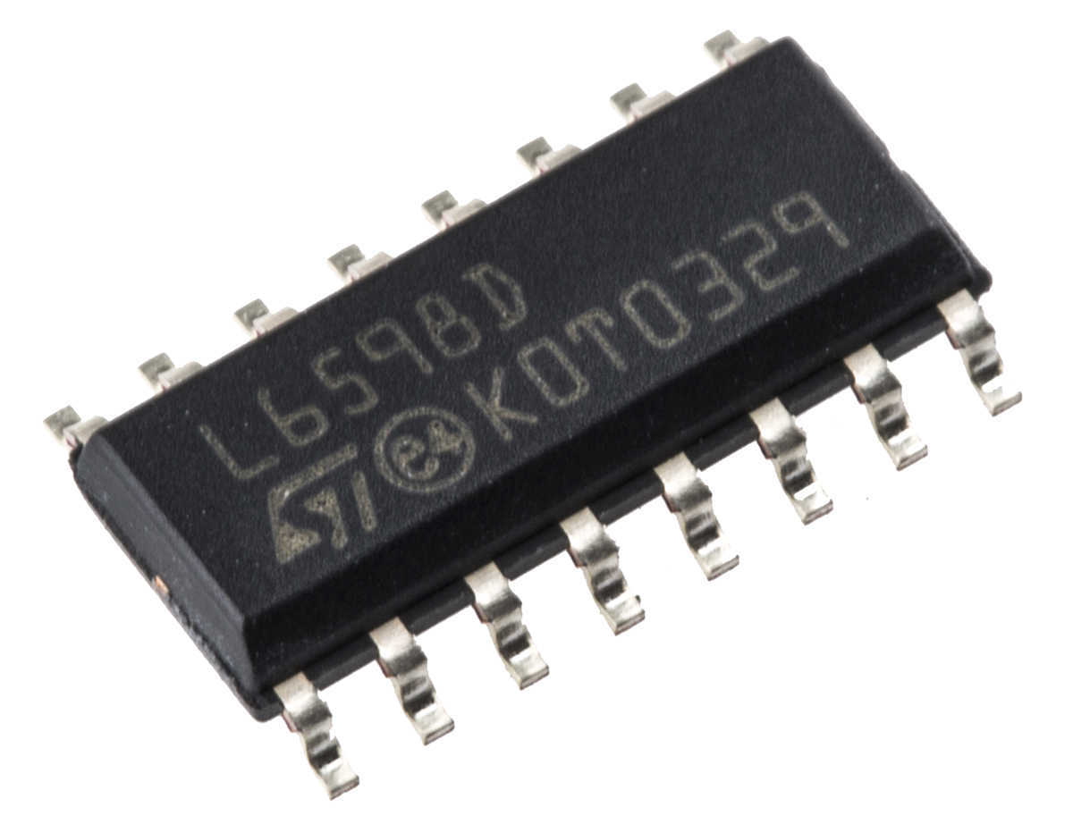 STMicroelectronics L6598D, PWM Controller, 16.6 V, 400 kHz 16-Pin, SOIC