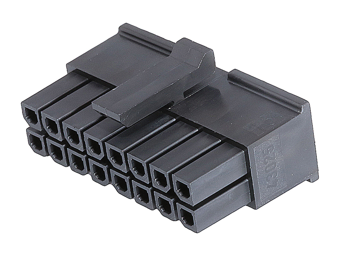 Molex, Micro-Fit Female Crimp Connector Housing, 3mm Pitch, 16 Way, 2 Row