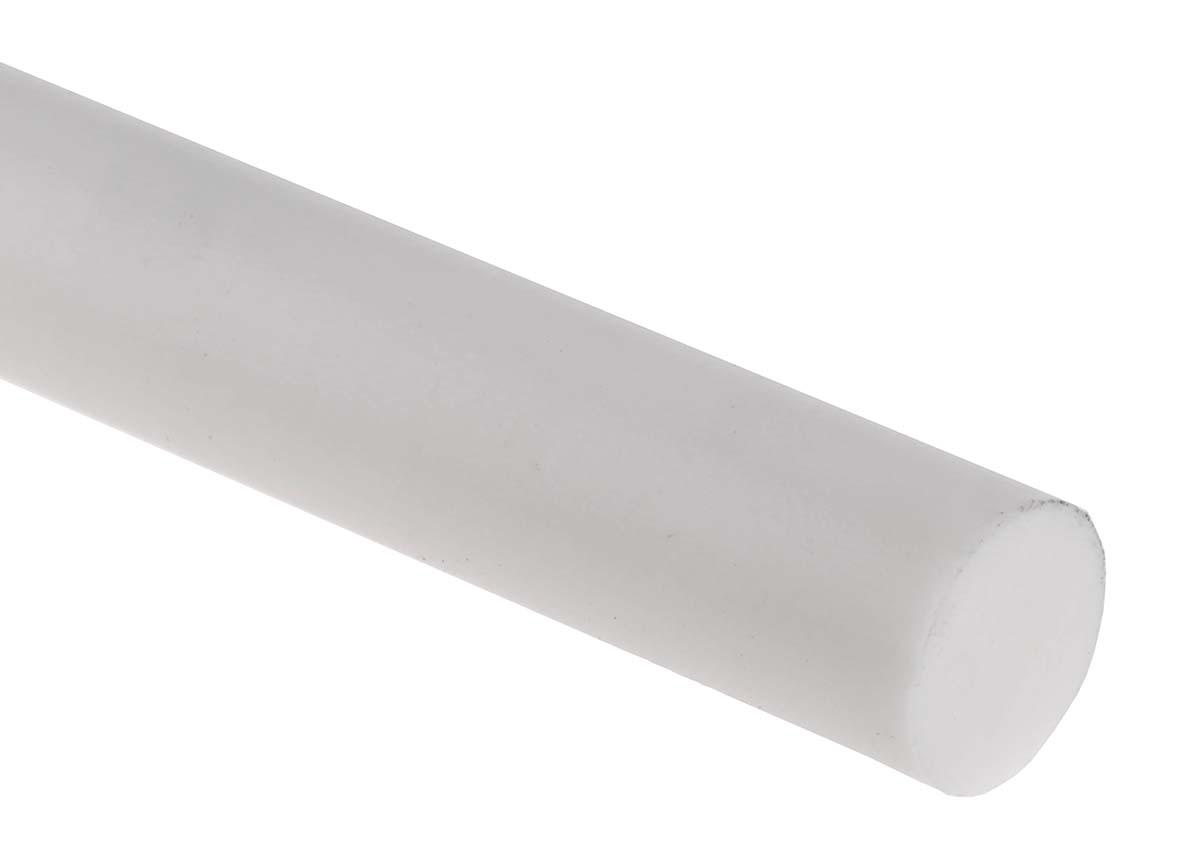 RS PRO Opaque Fluoroplastics PTFE Rod, 1m x 15mm Diameter