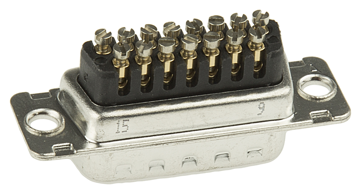 Amphenol Communications Solutions 15 Way Cable Mount D-sub Connector Plug, 2.74mm Pitch