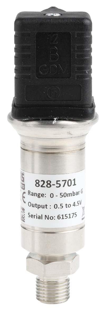 RS PRO Pressure Sensor, 0bar Min, 50mbar Max, Voltage Output, Relative Reading
