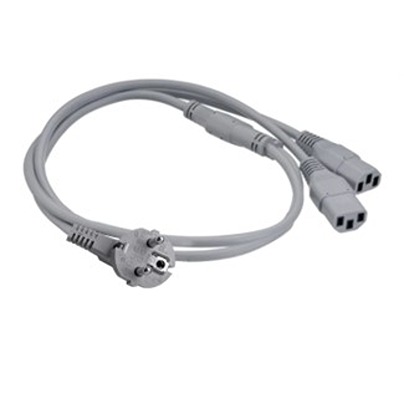 RS PRO Right Angle IEC C13 Socket to Right Angle CEE 7/7 Plug Power Cord, 1m