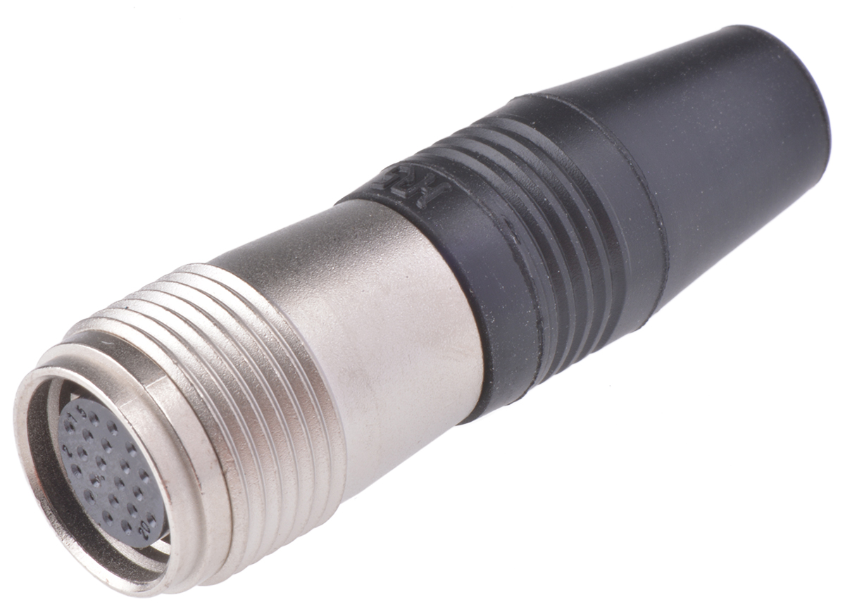 Hirose Circular Connector, 20 Contacts, Cable, Micro Connector, Socket, Female, HR25 Series