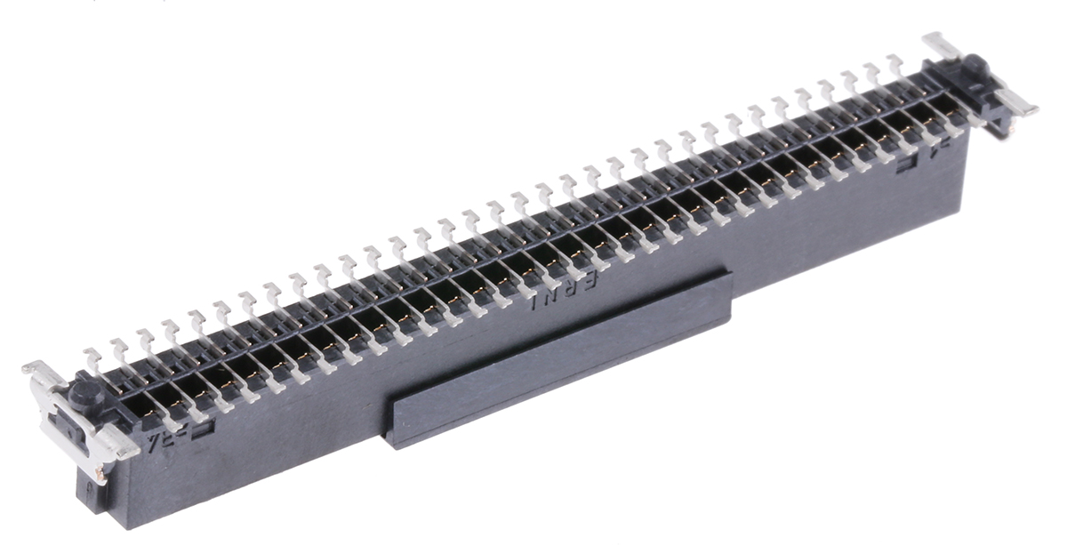ERNI SMC Series Straight Surface Mount PCB Socket, 68-Contact, 2-Row, 1.27mm Pitch, Solder Termination