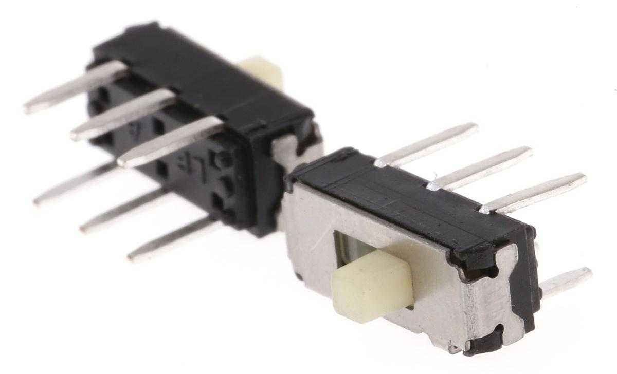 KNITTER-SWITCH PCB Slide Switch DPDT Latching 200 mA @ 12 V dc Slide