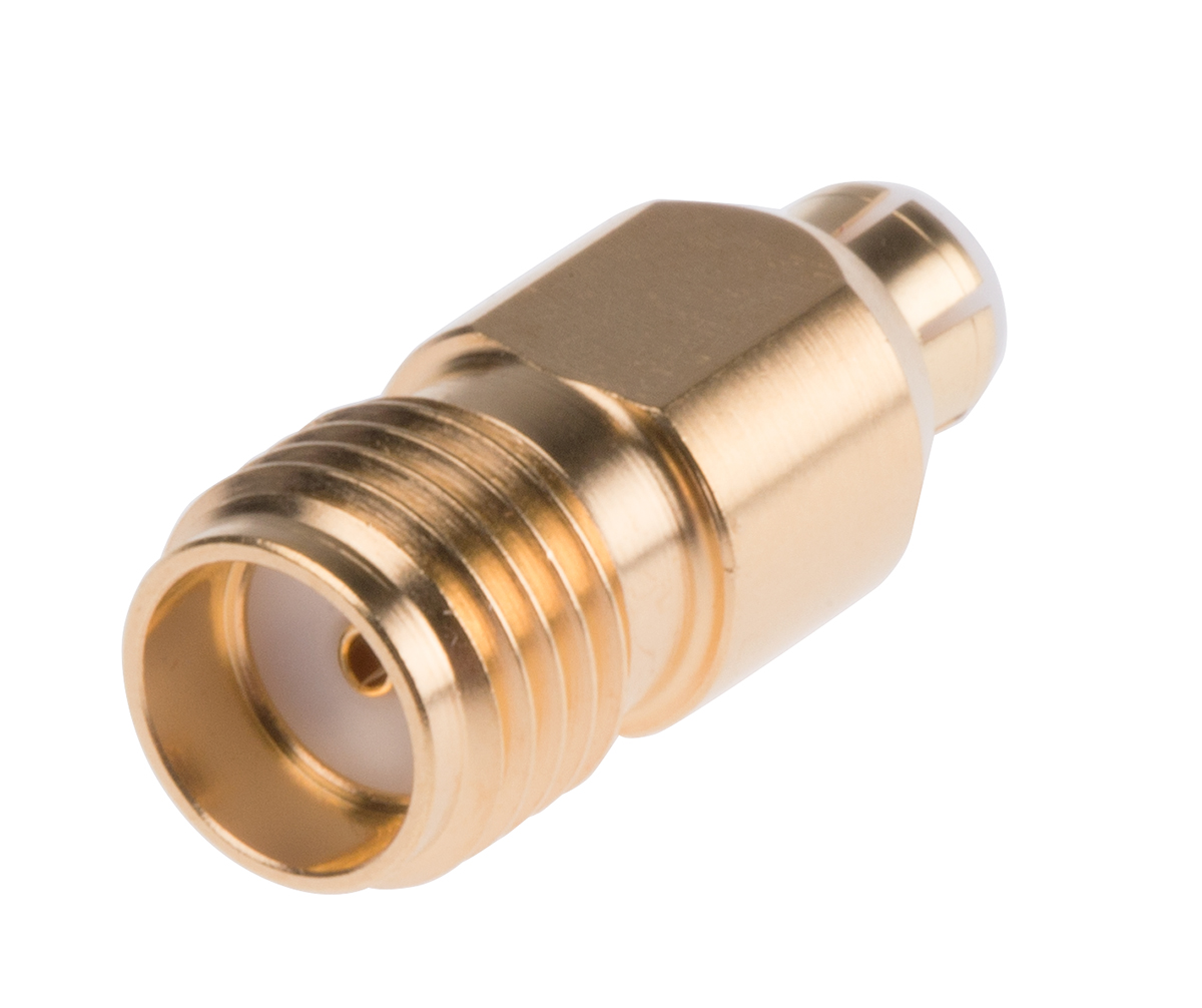 Huber+Suhner Straight 50Ω RF Adapter MMBX Plug to SMA Socket 6GHz