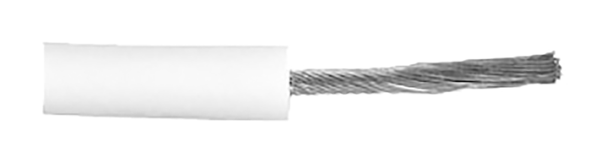 Alpha Wire Hook-up Wire Silicone Series White 0.75 mm² Hook Up Wire, 18 AWG, 16/0.25 mm, 305m, Silicone Insulation,