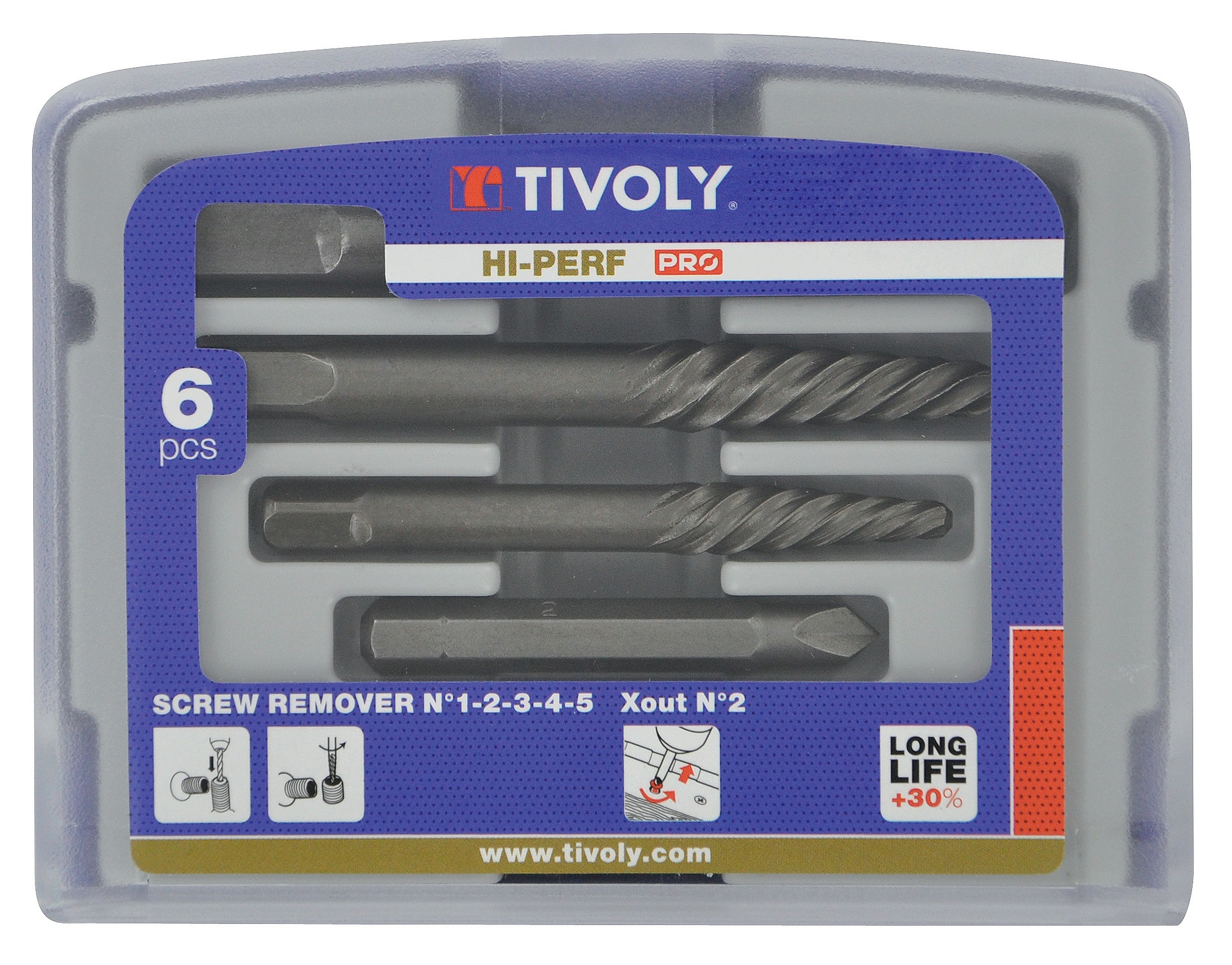 Tivoly 6 piece Screw Extractor Set