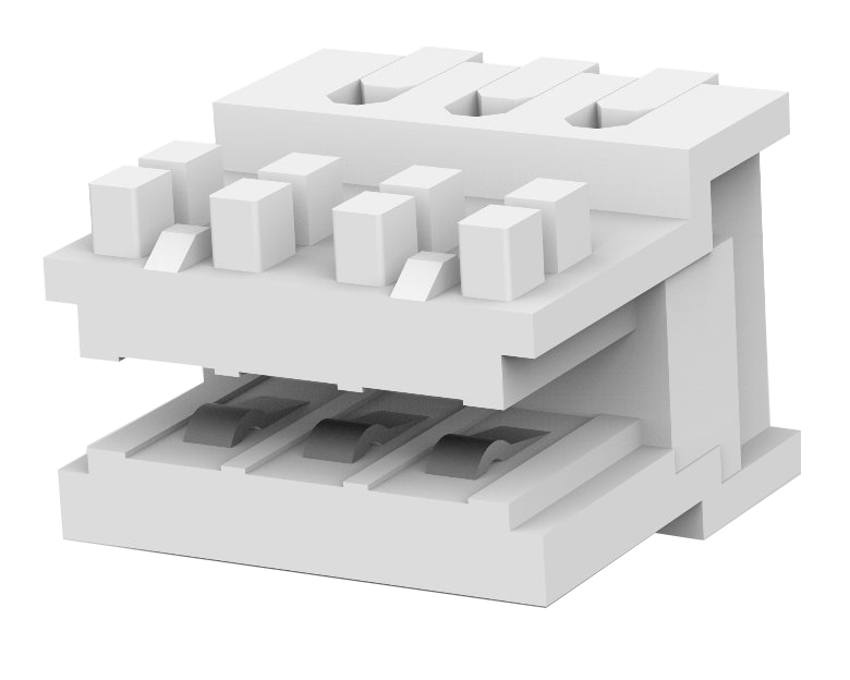 TE Connectivity Right Angle Female Edge Connector, Cable Mount, 3-Contacts, 2.5mm Pitch, 1-Row, IDT Termination