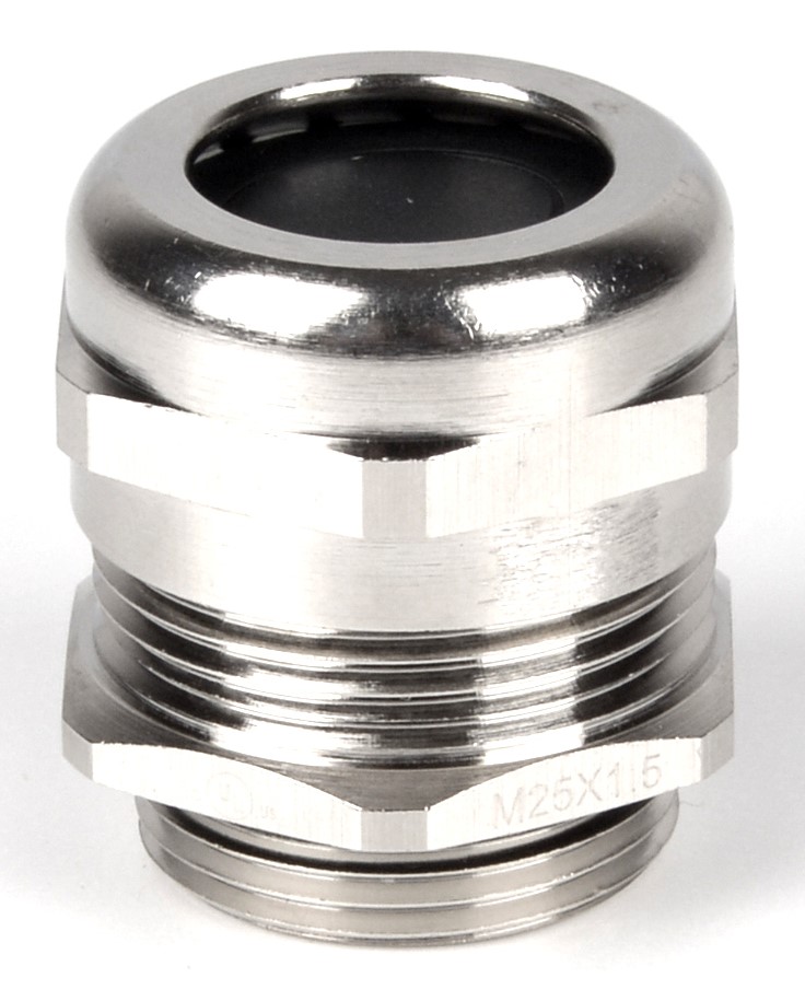 RS PRO Metallic Nickel Plated Brass Cable Gland, PG13.5 Thread, 6mm min., 12mm max., IP68