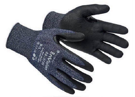 Tilsatec EnVision Coating: Black, Liner: Dark Blue Yarn Work Gloves, Size 11, Microfoam Coating