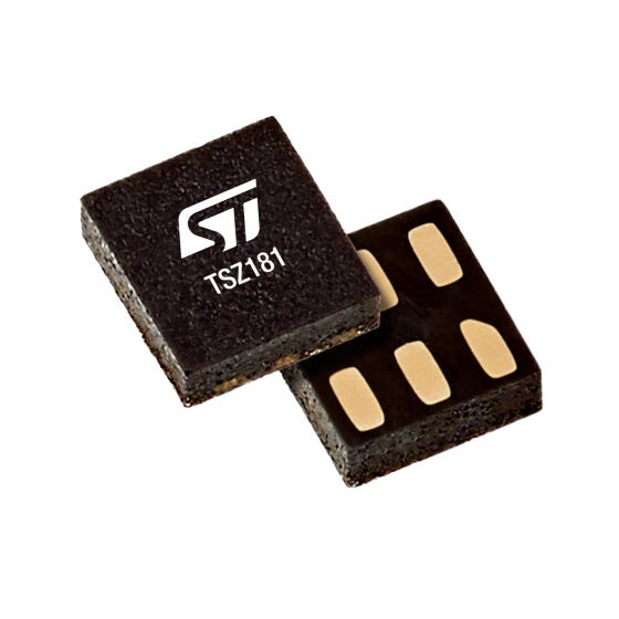 TSZ181IQ1T STMicroelectronics, Operational Amplifier, 3 MHz, 6-Pin 5.5 V DFN-6