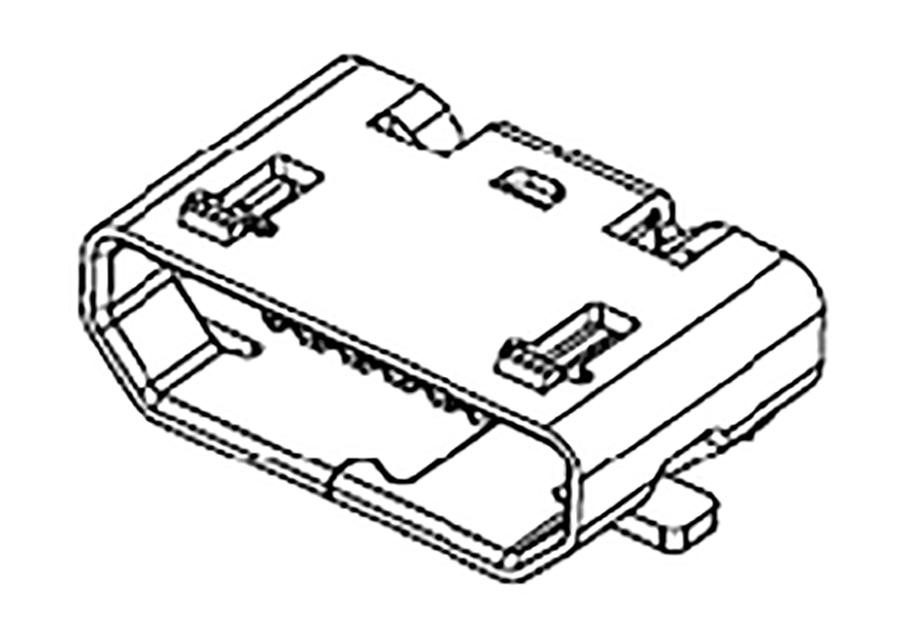 Molex Right Angle, SMT, Socket Type B USB Connector