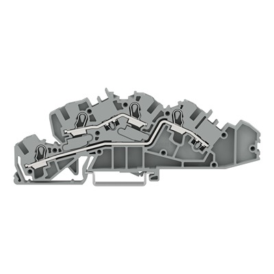 WAGO 2005-7642 TOPJOB S Series Grey, 4mm², 3-Level, Push-In Cage Clamp Termination