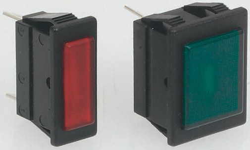 Arcolectric (Bulgin) Ltd 0430 Series Orange Neon Panel Mount Indicator, 250V, 30 x 11mm Mounting Hole Size, Solder Tab