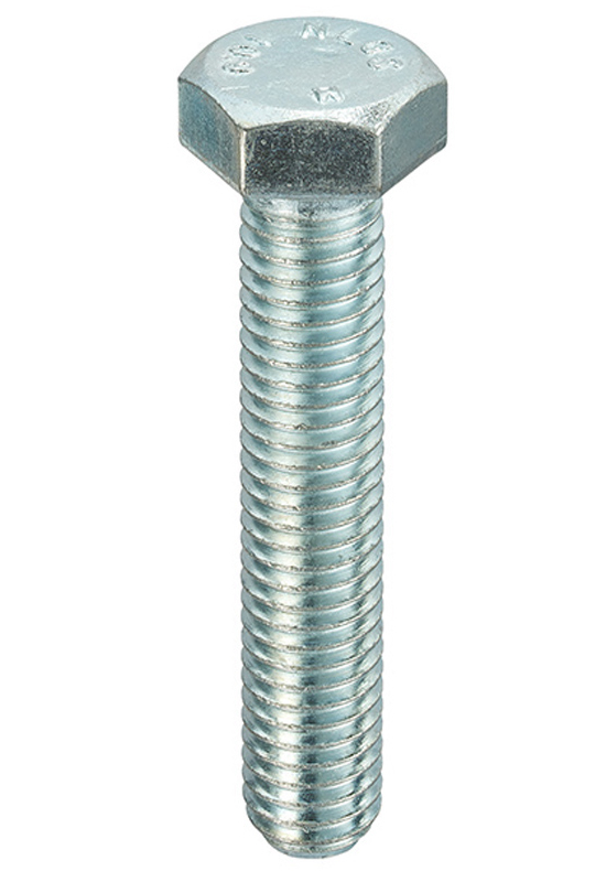 RS PRO Bright Zinc Plated Steel, Hex Setscrew, M12 x 70mm