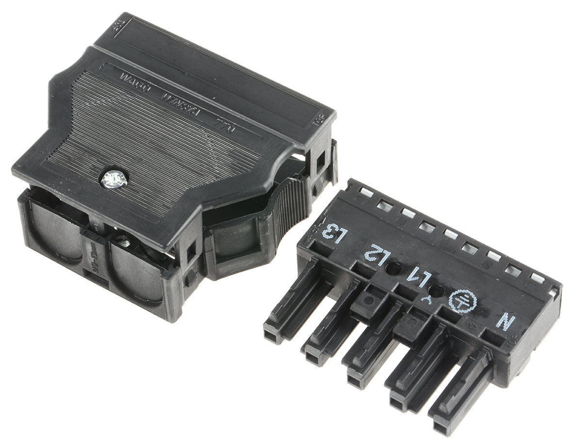 WAGO 770 Series Socket, 5P-Pole, Female, Through Hole, 25A, IP20