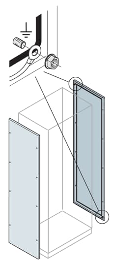 ABB AM2 Series RAL 7035 Steel Blind Side Panel, 400mm W, 1.8m L, for Use with Enclosures - baying (horizontal joining)