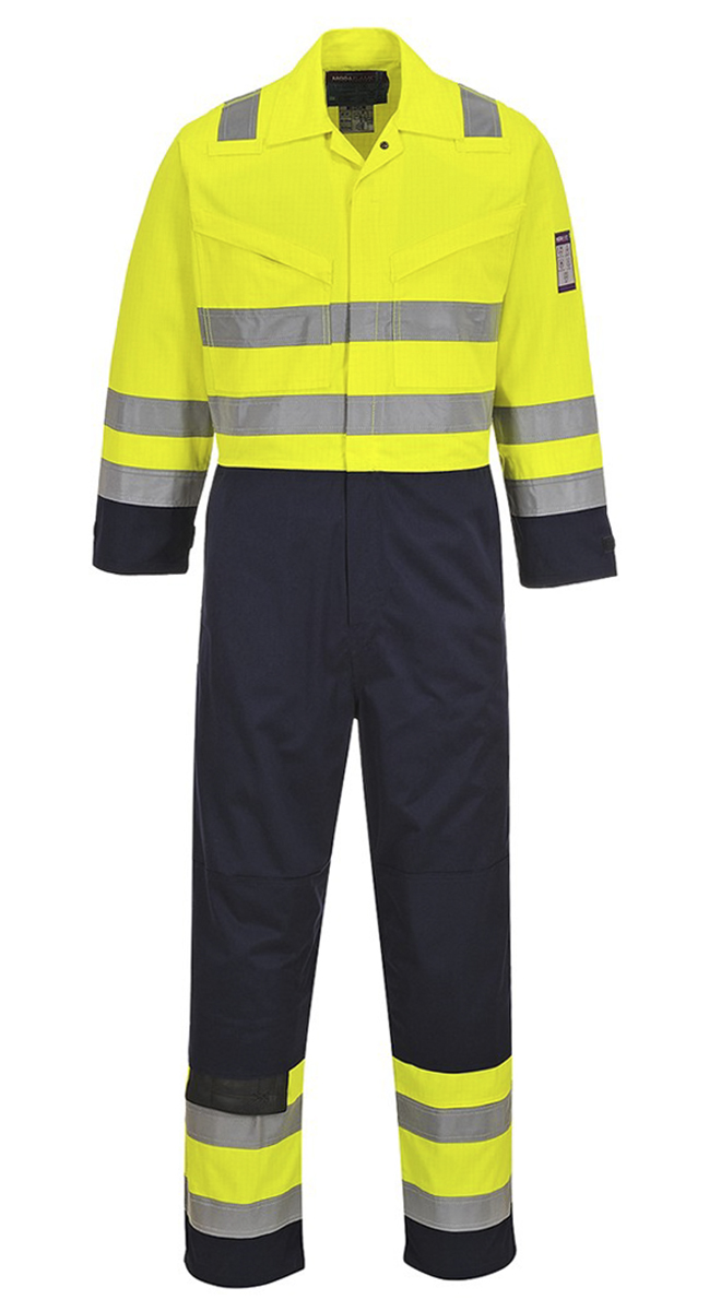 Portwest Yellow Reusable Hi Vis Overalls, XL