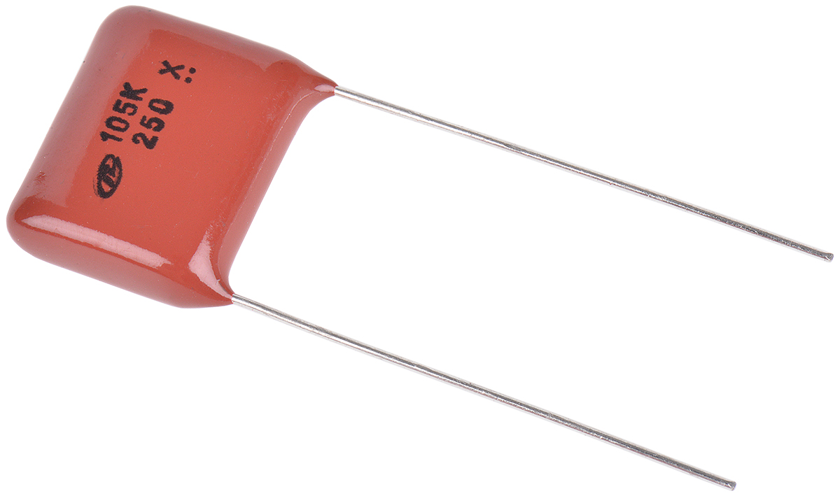 Nichicon XK Polyester Film Capacitor, 125 V ac, 250 V dc, ±10%, 1μF, Through Hole