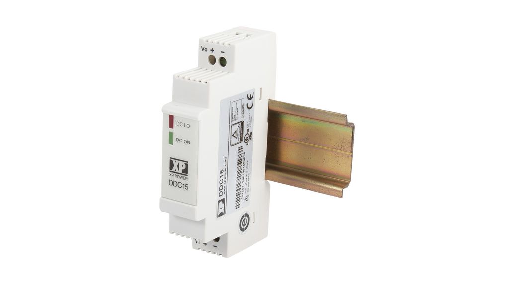 XP Power DDC15 DC-DC Converter, 3.3V dc/ 3.5A Output, 9 → 36 V dc Input, 11.5W, DIN Rail Mount, +70°C Max Temp -40°C