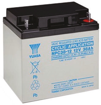 Yuasa 12V M5 Sealed Lead Acid Battery, 38Ah